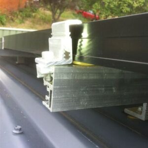Poorly installed endclamp will see failure of panel grip in the future Poorly installed endclamp will see failure of panel grip in the future