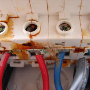 Water damage in isolator Water damage in isolator