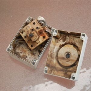 Water damage to solar cut off switch Water damage to solar cut off switch